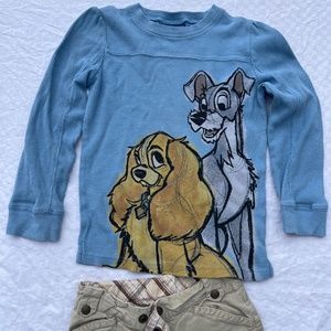 DISNEY’s Lady & the Tramp Thermal Shirt 6x